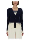 Valentino House V-neck Cardigan With Patch Pockets