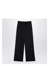 Valentino Black Wool Wide Trousers