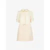 Valentino Women's Crepe Couture Short Dress In Betulla