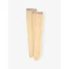 Valentino Garavani Cream Stretch Lace Socks In Betulla