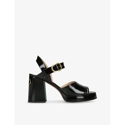 VALENTINO GARAVANI WOMENS VALENTINO GARAVANI FAWCETTE 100 LEATHER HEELED SANDALS