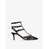 Valentino Lace Rockstud Pumps 65 In Black