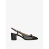 Valentino Garavani Valet Du Roi Slingback Pump In Mesh And Kidskin 60mm Woman Black 41.5 In Black