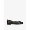 Valentino Garavani Quiltie Ballerina 67 In Quilted Nappa Leather Woman Black 37 In Black