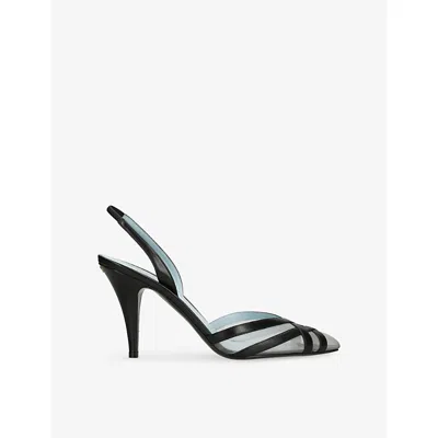 VALENTINO GARAVANI WOMENS VALENTINO GARAVANI IMPUDANCE SLING 90 LEATHER HEELED COURTS