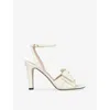 Valentino Bowow Leather Bow Ankle-strap Sandals In Multi