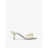 Valentino Pantoletten Sandal Royal 65 Vlogo Aus Leder In White