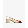 Valentino Leather Valet Du Roi Slingback Heels 60
