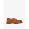 Valentino Suede Palm Avenue Boat Shoes In Brown