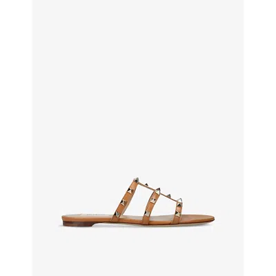 VALENTINO GARAVANI WOMENS VALENTINO GARAVANI ROCKSTUD LEATHER SANDALS