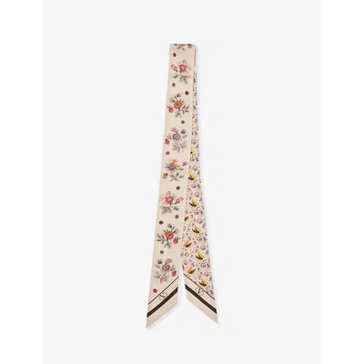 Valentino Floral Scarf In Multicolour