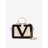 Valentino Viva Superstar Small Two-tone Leather Shoulder Bag In Butter White/nero