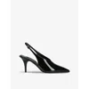 Valentino Le Salon Black Patent Leather Slingback In Black