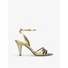 Valentino Adycrush 85 Heeled Sandals In Gold