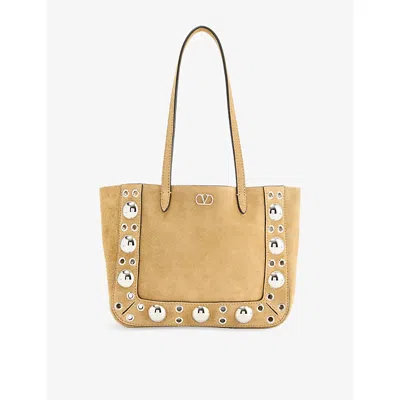 Valentino Garavani Womens  Nellcôte Mini Suede Tote Bag