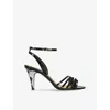 Valentino 85mm Strappy Sandals In Black/comb