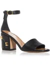 Valentino Womens Leather Sandal Ankle Strap In Black