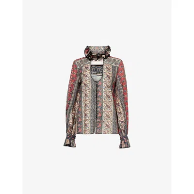 Valentino Paisley Print Shirt In Multicolor.