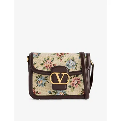 Valentino Garavani Womens Multicolor/oak Brown 9to5 Small Floral-jacquard Shoulder Bag