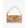 Valentino Womens Multicolor/tabac Brown Vain Soft Tapestry Silk Top Handle Bag In Brown