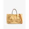Valentino Garavani Raffia Tote Bag In Naturale/natural Camel