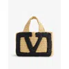 Valentino Garavani Viva Superstar Crochet Small Tote Bag In Neutral