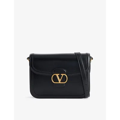 Valentino Garavani Womens  9to5 Leather Shoulder Bag In Nero