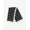 Valentino Womens Nero Burro Polka-dot Square Silk Scarf In Multi