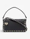 Valentino Womens Nero Rockstud Spike Small Leather Shoulder Bag In Nero
