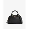 Valentino Womens Nero Vlogo Bowling Mini Leather Top Handle Bag In Black