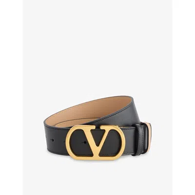 Valentino Garavani Womens  Vlogo Signature Reversible Leather Belt