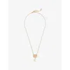 Valentino Womens Oro/rosa/cream Ovalette Metal And Swarovski® Pearl Necklace