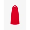 Valentino Womens Paris Halter-neck Silk-crepe Mini Dress In Red