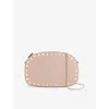 Valentino Borsa A Tracolla Rockstud In Pelle Avorio  Donna