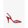 Valentino Slingback Pumps In Red Comb