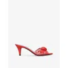 Valentino Leather Royal Heeled Mules 65 In Red