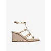 Valentino 80mm Studded Wedge-heel Sandals