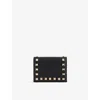 Valentino Womens Rockstud Bifold Leather Wallet Nero In Nero