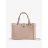Valentino Womens Rockstud Mini Leather Top-handle Bag Poudre