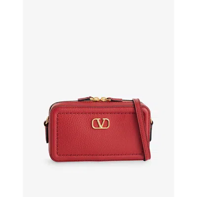 Valentino Garavani Womens  Alltime Small Leather Cross-body Bag In Rosso V