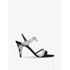 Valentino 85mm L'une Et L'autre Sandals In Silver Com