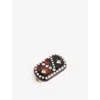 Valentino Garavani Tortoiseshell Green Hair Clip With Crystals And Gold Details Women In Tartaruga/oro/crystal