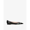 Valentino Leather Benpointy Ballet Flats In Multi