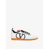 Valentino Chromathon Low-top Sneakers In Perforated Leather In White/comb