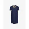 Valentino Knee Length Dress Short Sleeves In Blue