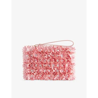 Valentino Garavani Womens  Flower Embroidered Pouch