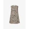 Valentino Womens Animalier Leopard-print Long Wool And Silk-blend Gilet In Animal Print