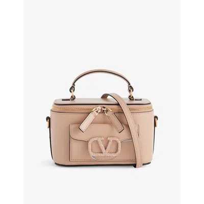 Valentino Garavani Womens  Loco Vanity Mini Leather Crossbody Bag In Rose Cannelle/ant Rose