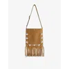 Valentino Womens Havana Beige Nellcôte Suede Shoulder Bag In Brown