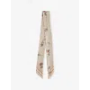 Valentino Floral Stelline E Fio Bandeau Scarf In Neutral